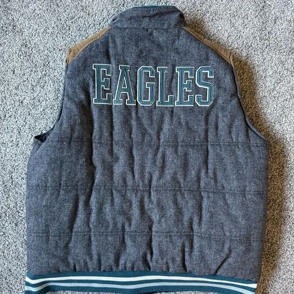 NFL Philadelphia Eagles Reversible Puffer Vest Wool Blend Size XXL - Picture 7 of 14